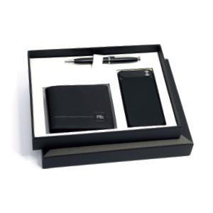 1061BK/PBP/SET BF Wallet + Pen + Power bank In Gift Box