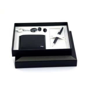 1704BK/464/P/SET BF Wallet + Pen + Keychain & Cufflink In Gift Box