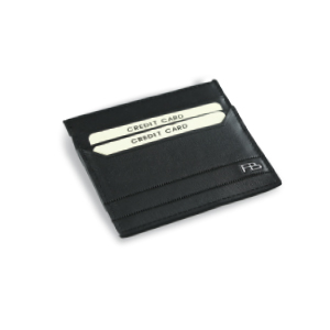 1740BC/BK BF Black Leather Card Holder