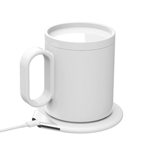 Smart Mug Warmer with Wireless Charger - White