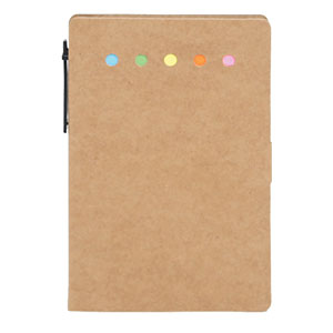 ST9604/C ECO Notebook With craft Cover ,sticky Notes & Pen,