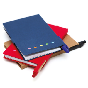 ST9604 ECO Notebook With craft Cover, sticky Notes & Pen