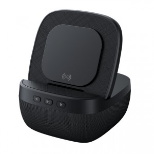 SPEAKER WITH FOLDABLE WIRELESS CHARGING STAND