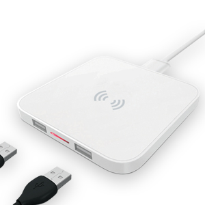 WCS/104/W -Wireless Charger With 2 USB Hub