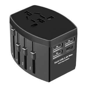 World Travel Adapter with Type-C Port